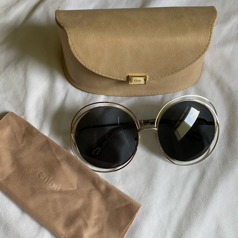 Chloe oversized round retro glasses